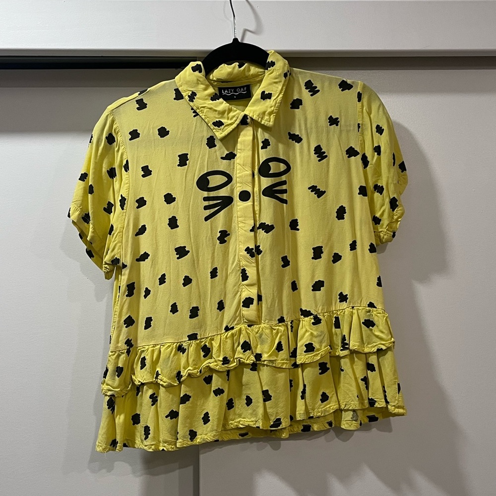 Lazy Oaf Cat Face Button Up